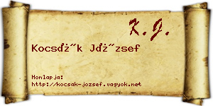Kocsák József névjegykártya