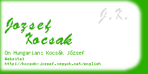 jozsef kocsak business card