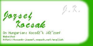 jozsef kocsak business card